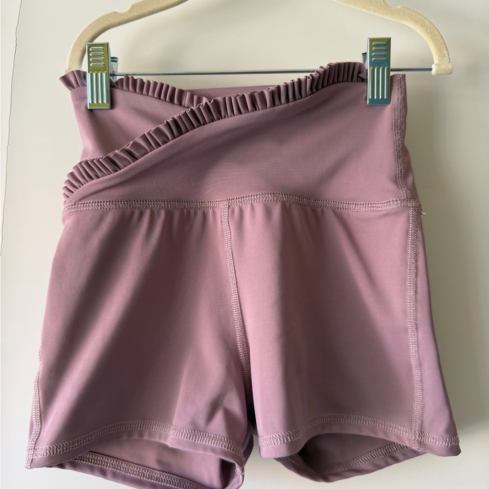 Tiger Friday Mauve Ruffle Active Shorts Set - Picture 4 of 7